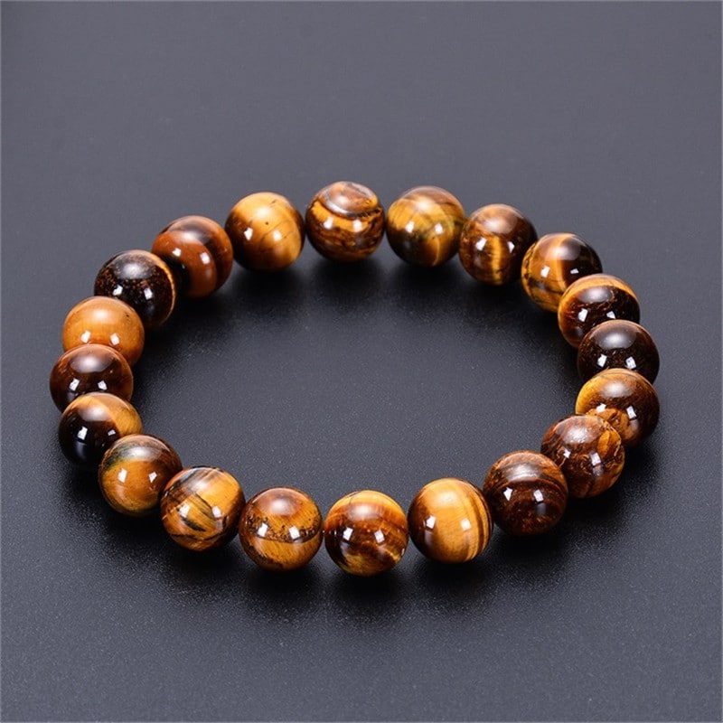Bracelet en œil de tigre naturel pour homme et femme