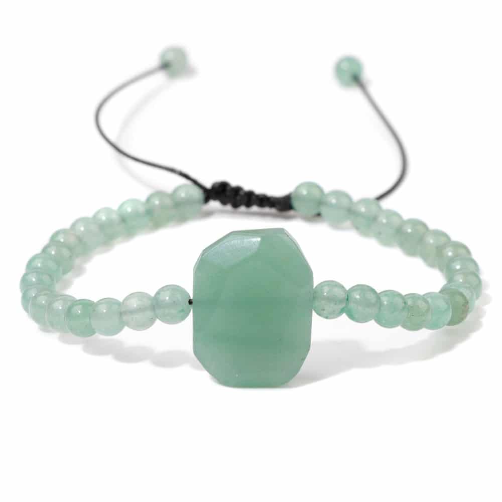 Bracelet tressé de perles géométriques en pierre naturelle – Image 5