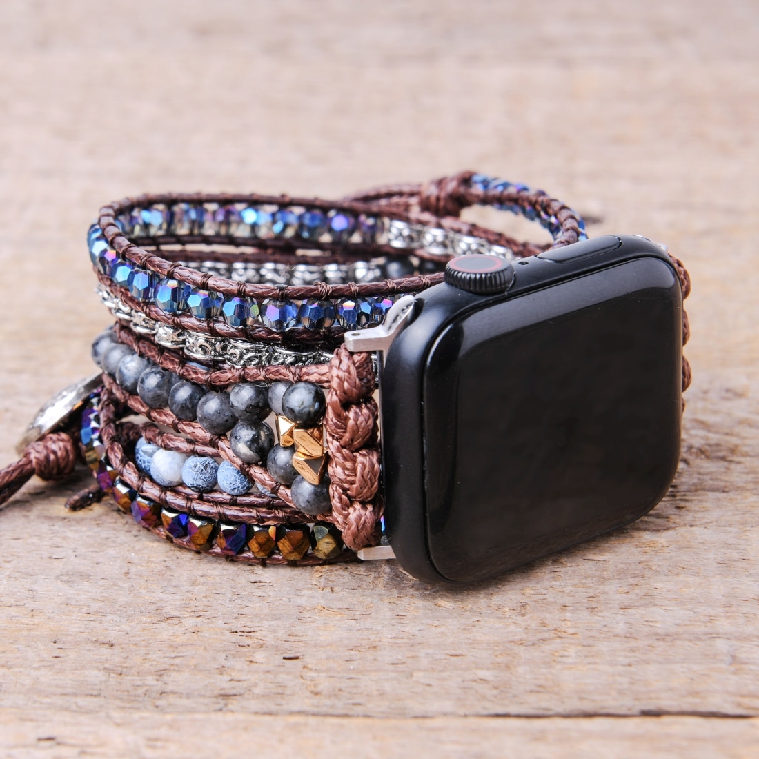 Bracelet pour Apple watch de style bohème en pierres naturelles – Image 3