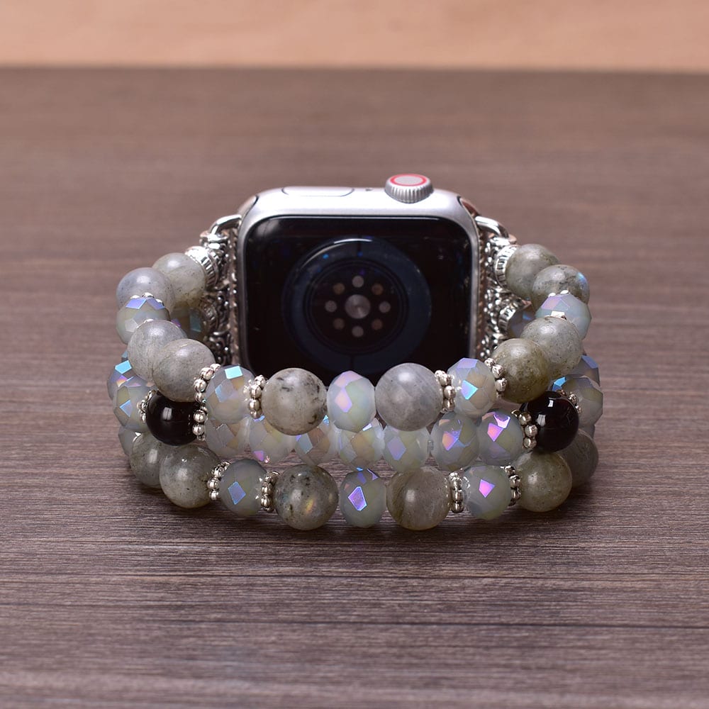 Bracelet pour Apple watch en pierres naturelles de labradorite – Image 2