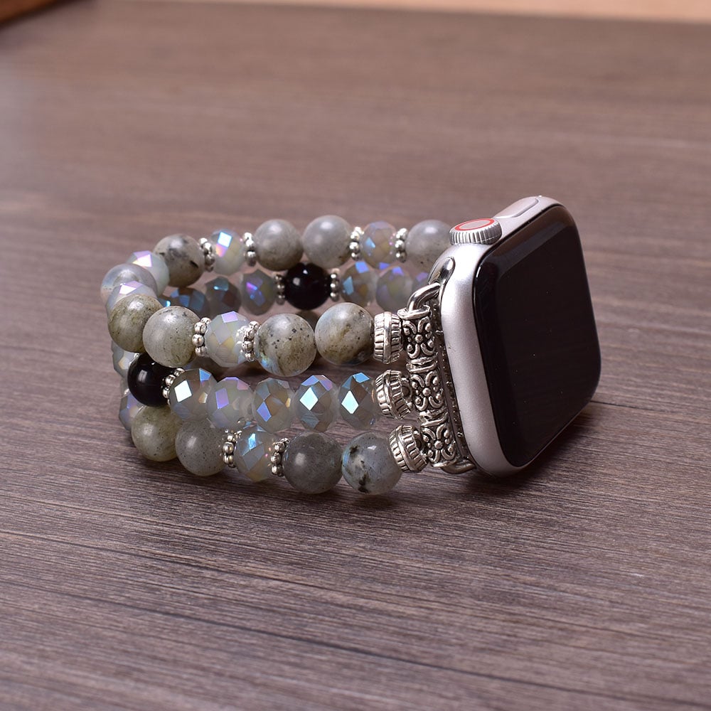 Bracelet pour Apple watch en pierres naturelles de labradorite – Image 3