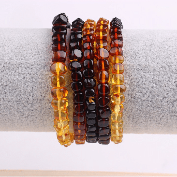 Bracelet en ambre avec dégradé naturel pour homme – Image 3
