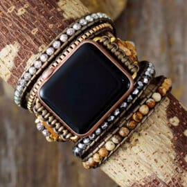 Bracelet Pierre Naturelle avec Perles de Style Chic et Bohème Pour Montre
