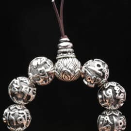 Bracelet Tibétain de Style Vintage en Argent Tibétain