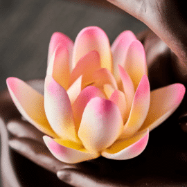 Porte-Encens Bouddha Veilleuse LED en Céramique avec Fleur de Lotus