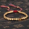 Bracelet Tibétain Doré avec Perles de Cuivre