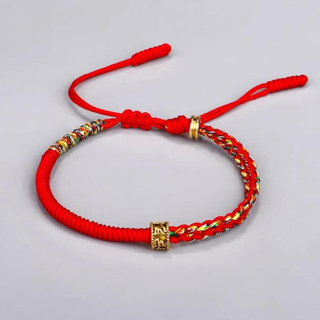 Bracelet Tibétain Tressé à la Main avec Cuivre