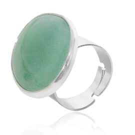 Bague Aventurine de Grande Taille en Cuivre sur fond blanc