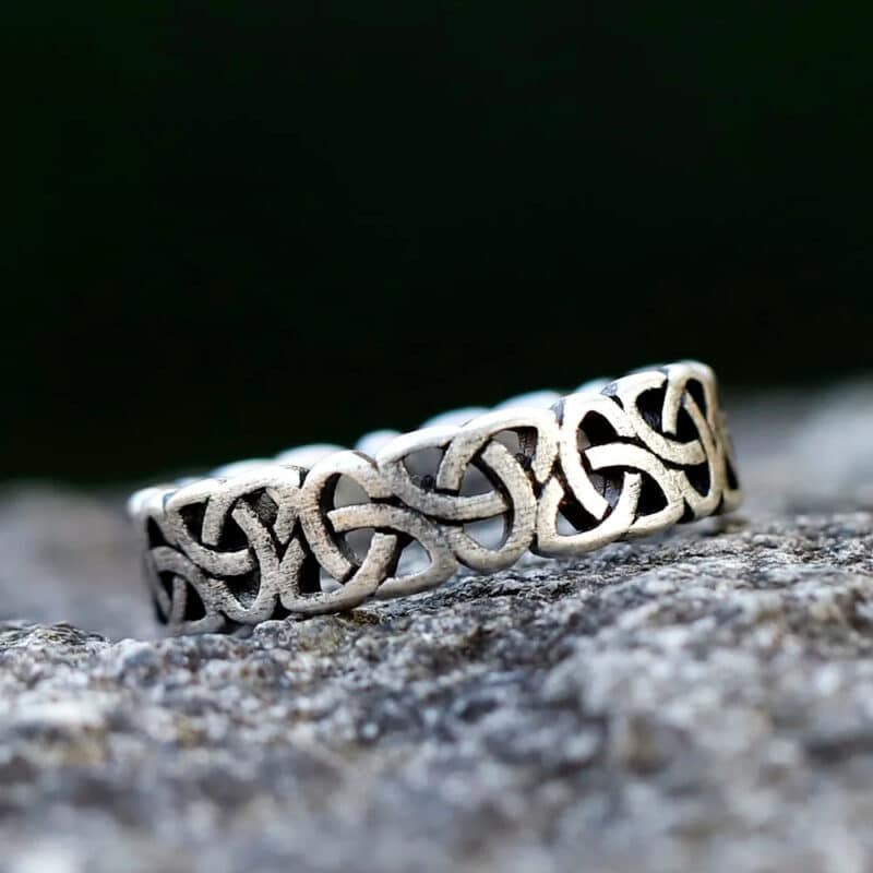 Bague Celtique Vintage en Acier Inoxydable