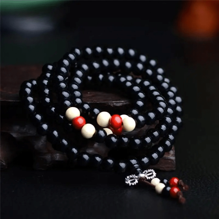 Chapelet Bouddhiste avec Perles en Bois