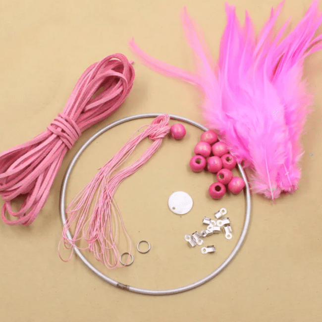 Set complet d'attrape-rêves à faire soi-même, avec instructions, vert