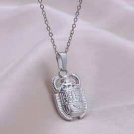 Pendentif Egyptien en Forme de Scarabée en Acier Inoxydable