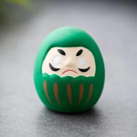 Porte Bonheur Japonais Daruma en Céramique