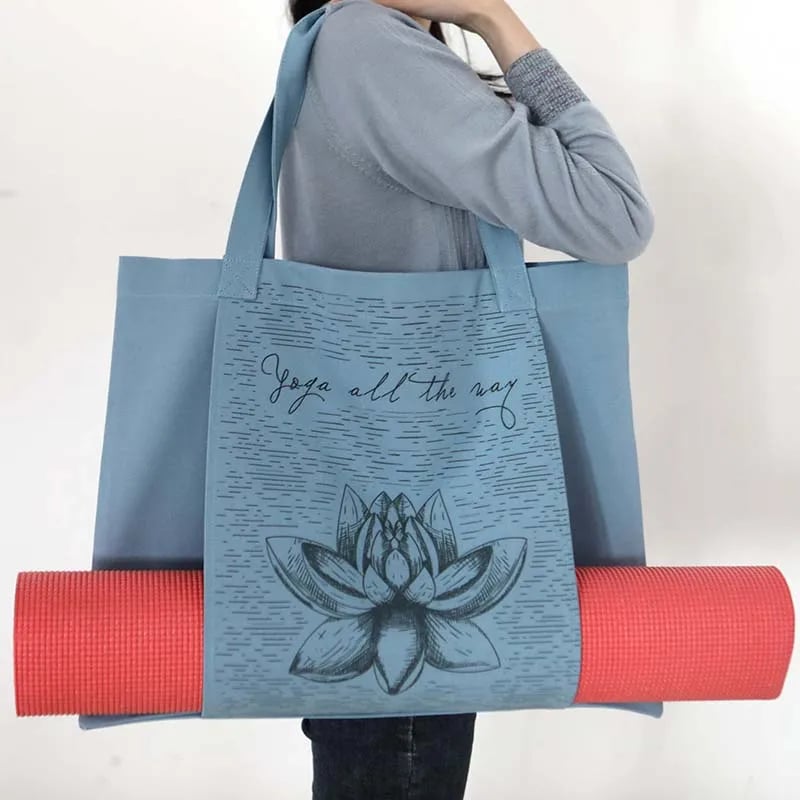 Sac Yoga avec Imprimé de Lotus en Toile