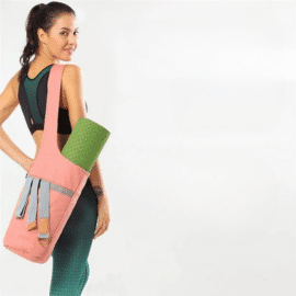 Sac Yoga Portable en Toile avec Bandoulière