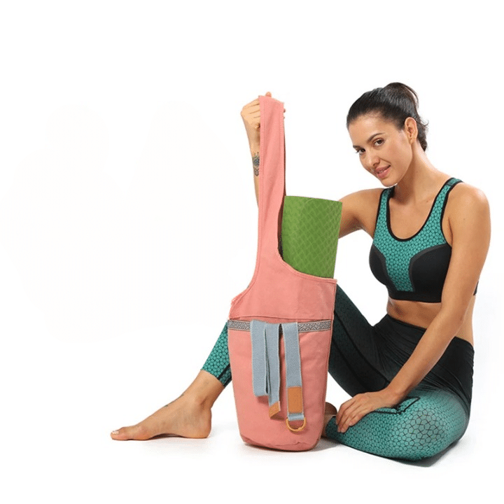 Sac Yoga Portable en Toile avec Bandoulière