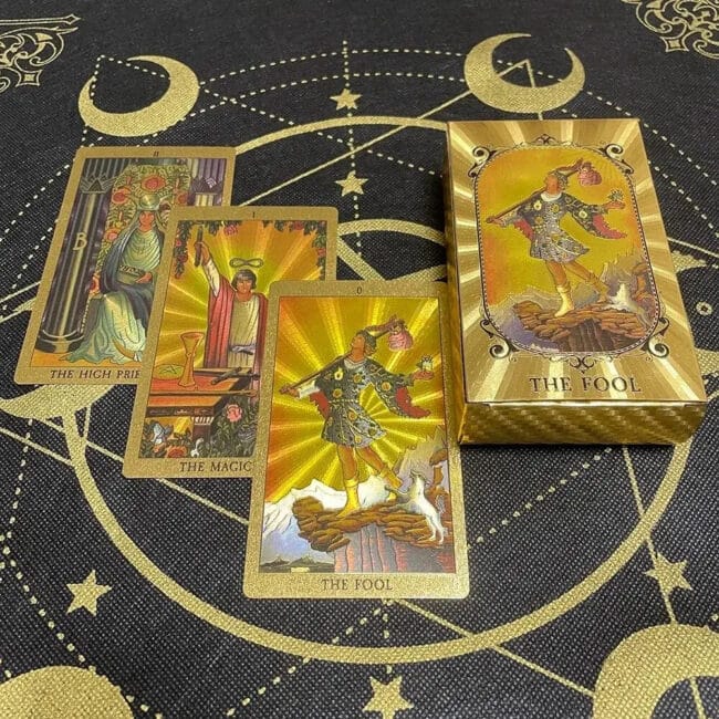 Tarot De L'Aube Dorée - 1991 - 22 Cartes à Jouer - Boîte Découpée - Très Bon état