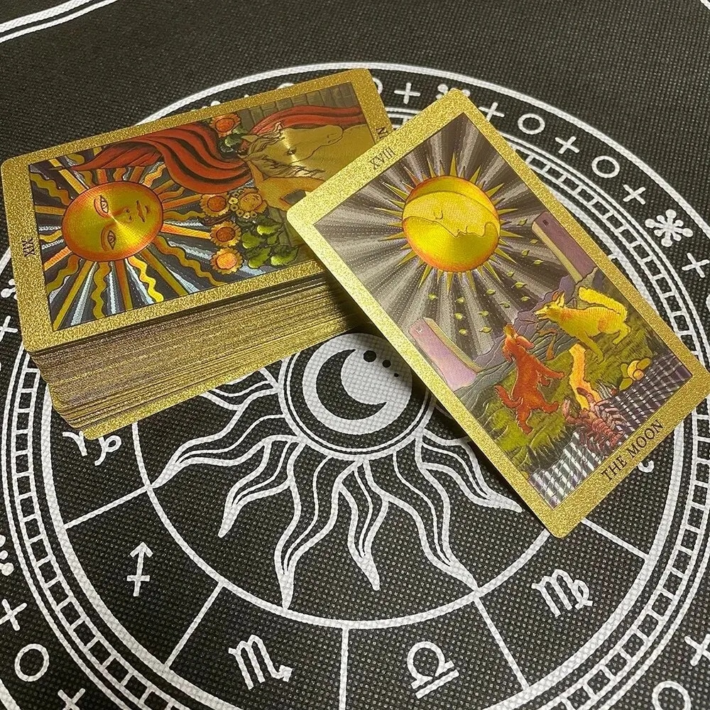Tarot Divinatoire en Feuille Dorée