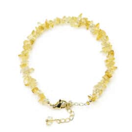 Bracelet Citrine avec Pierres Irrégulières sur fond blanc