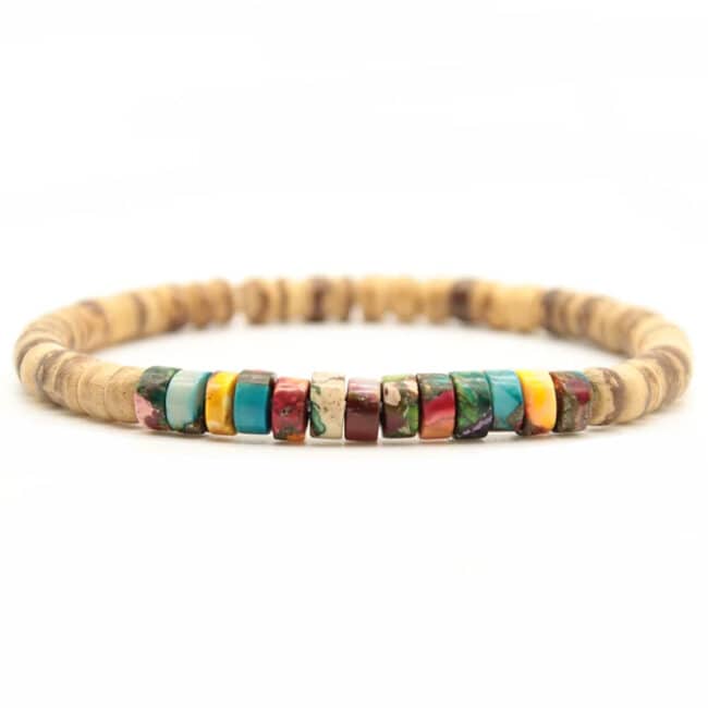 Collier Pierre D'amour Coeur Nupuyai - 7 Perles Chakra Réglable Unisexe