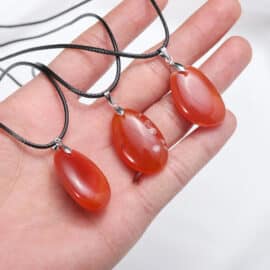 Collier Cornaline avec Corde