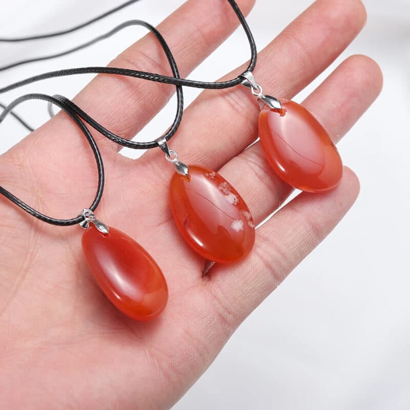 Collier Cornaline avec Corde