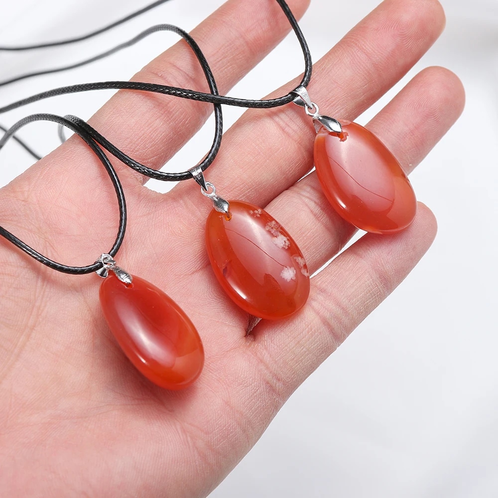 Collier Cornaline avec Corde