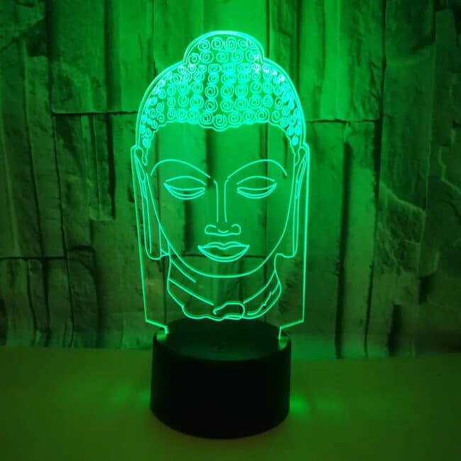 Lampe Bouddha LED 8 - 13 Cm - Bleue - Alimentation USB - OUT OF THE BLUE