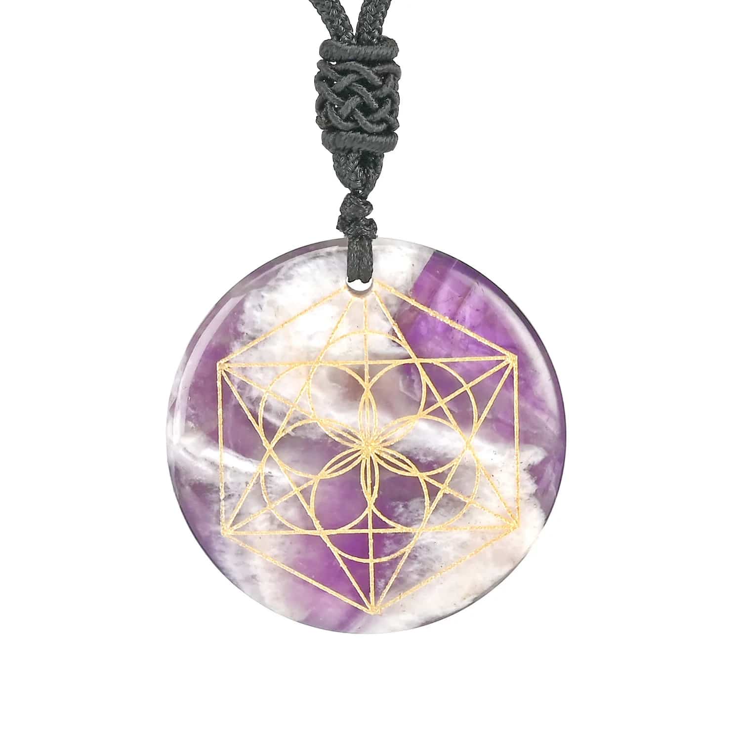 Pendentif Metatron en Pierre Naturelle Ronde – Image 3